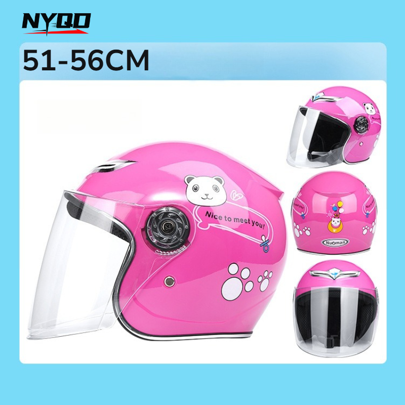 Kids Electric Scooter - Kids Motorcycle Helmet Half Face Scooter