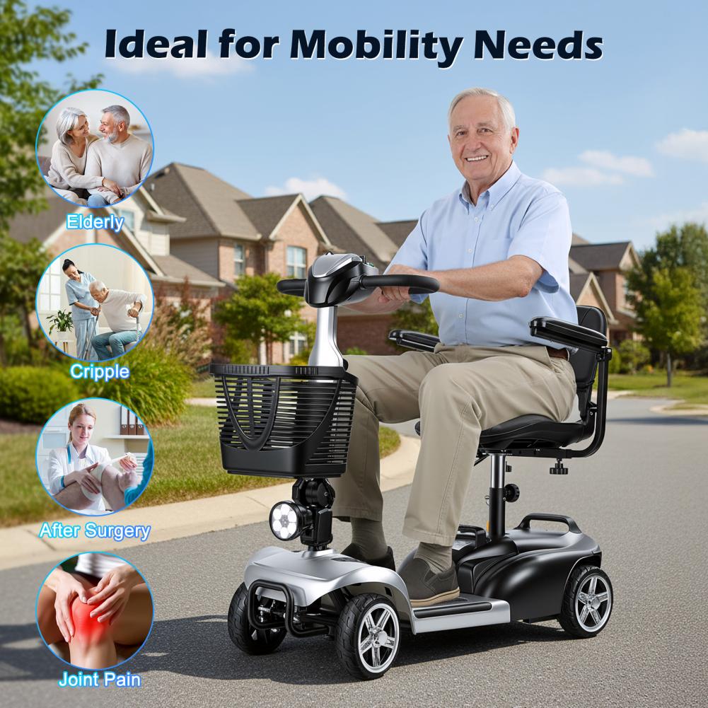 Mobility Scooter with LED Ligh - Electric Scooter Adults recension och pris