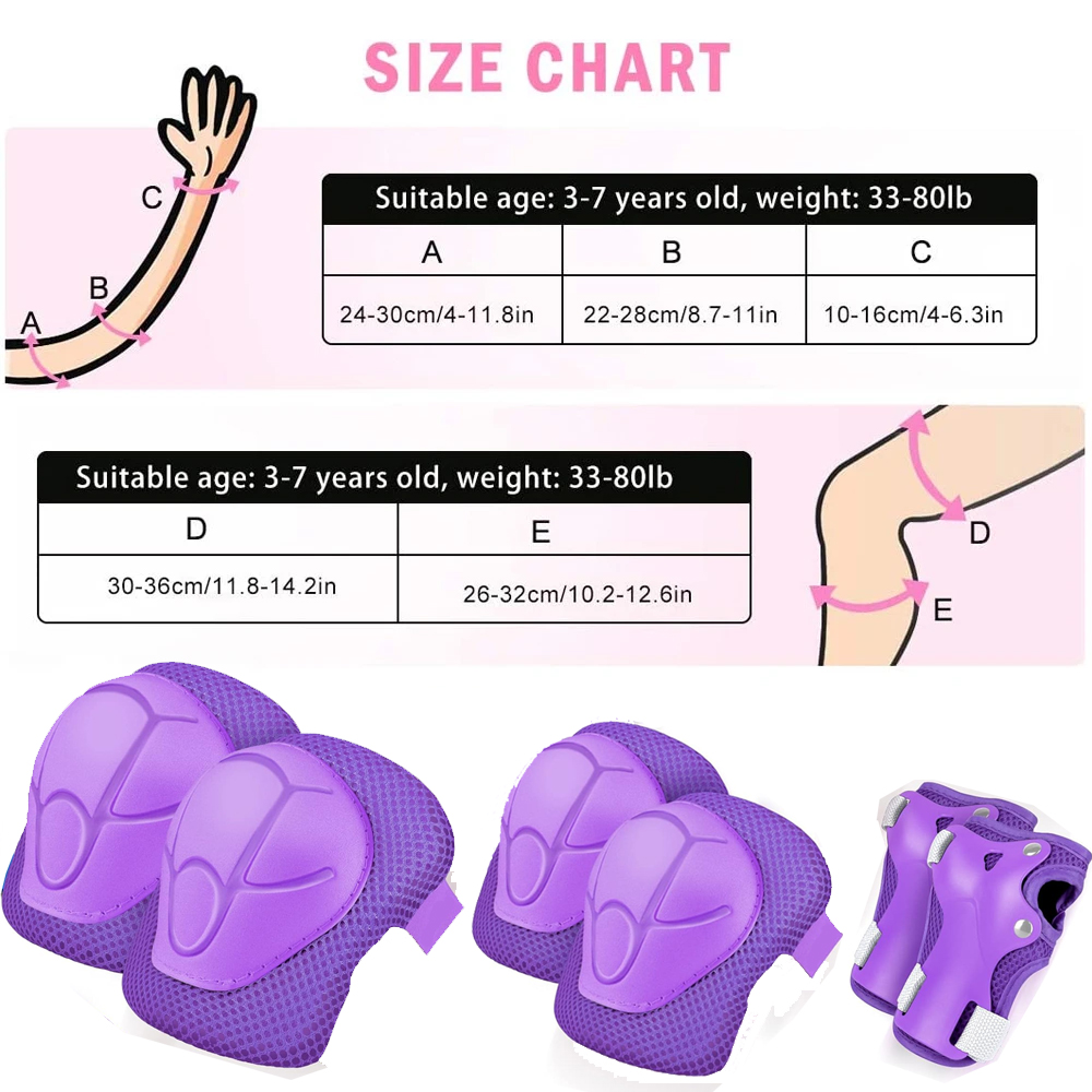 6pcs Kids Knee Pads and Elbow  - Scooter Helmet Set recension och pris