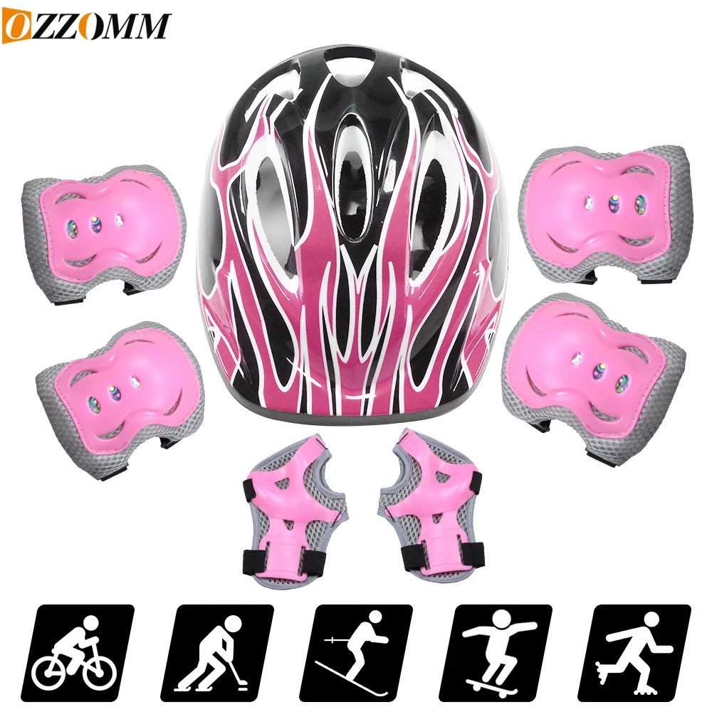 7PCS Kids Bike Helmet Set Skat - Scooter Helmet Set recension och pris