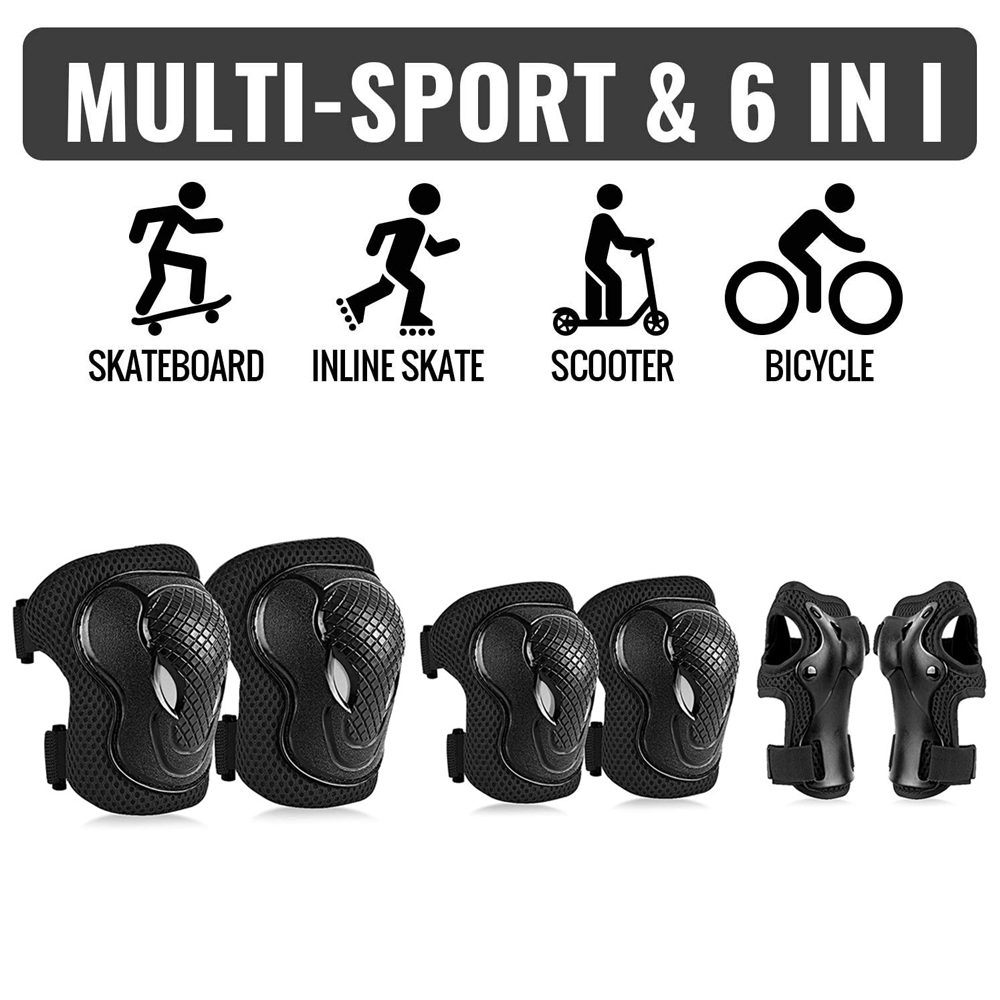 GOMOREON 6Pcs/Set Kids Safety  - Scooter Helmet Set recension och pris